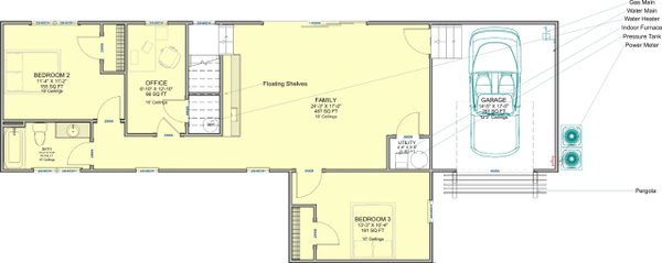 Dream House Plan - Floor Plan - Main Floor for Craftsman House Plan #1116-57 - 3 bed, 2.5 bath