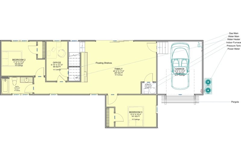 Dream House Plan - Floor Plan - Main Floor for Craftsman House Plan #1116-57 - 3 bed, 2.5 bath