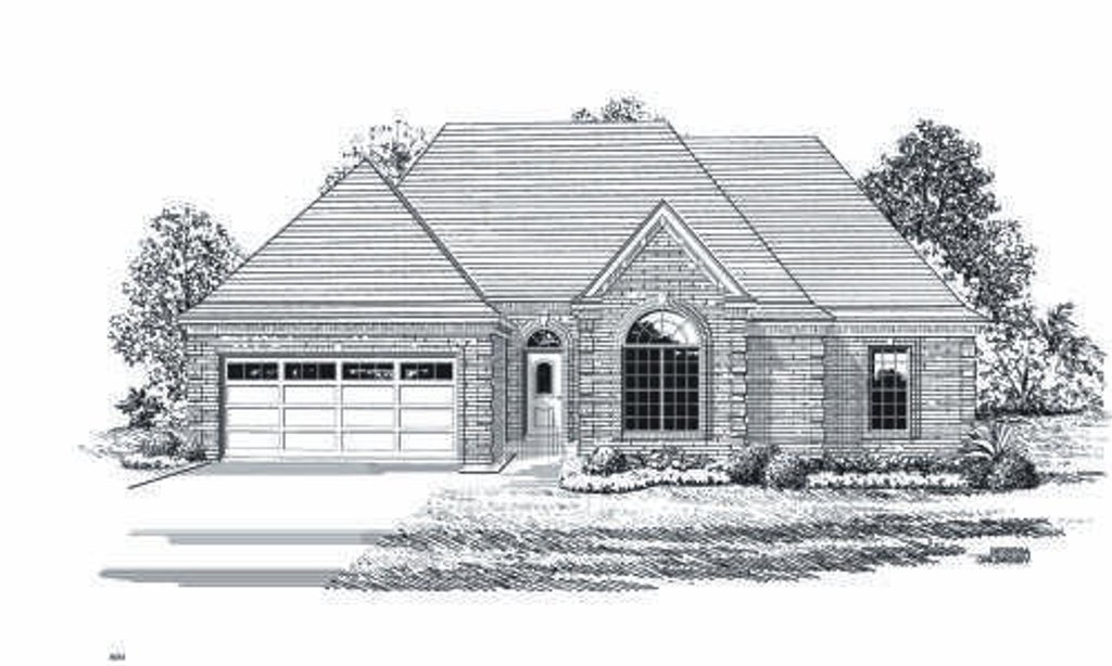 Exterior - Front Elevation 2 for Traditional House Plan #424-89 - 3 bed, 2 bath