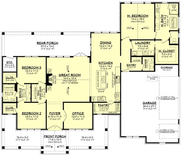 Farmhouse Floor Plan - Main Floor Plan #430-326