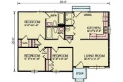 Classical Style House Plan - 3 Beds 2 Baths 1009 Sq/Ft Plan #54-613 