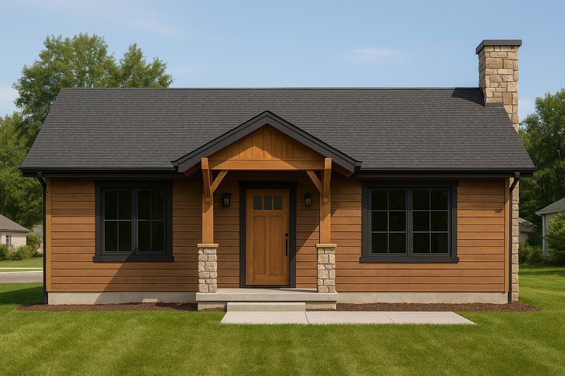 Architectural House Design - Exterior - Other Elevation for Craftsman House Plan #112-292 - 1 bed, 1 bath