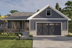 Modern Exterior - Front Elevation Plan #455-419