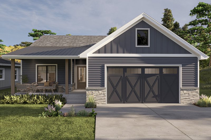 Home Plan - Modern Exterior - Front Elevation Plan #455-419
