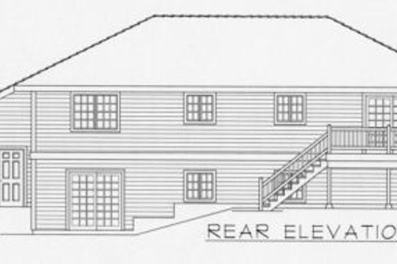 Exterior - Rear Elevation for Traditional House Plan #112-108 - 3 bed, 2 bath