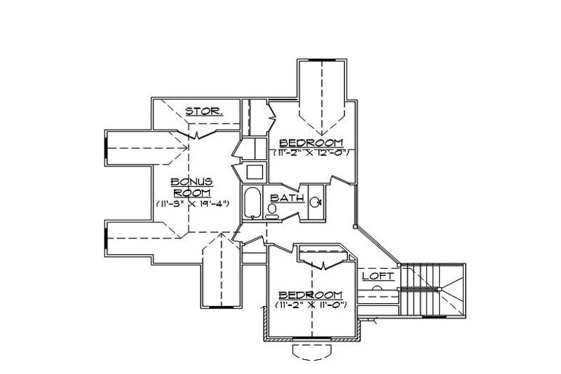 Dream House Plan - Floor Plan - Upper Floor for European House Plan #5-372 - 5 bed, 3.5 bath