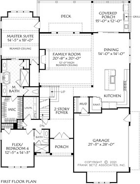 Floor Plan - Main Floor for Farmhouse House Plan #927-1026 - 4 bed, 4 bath