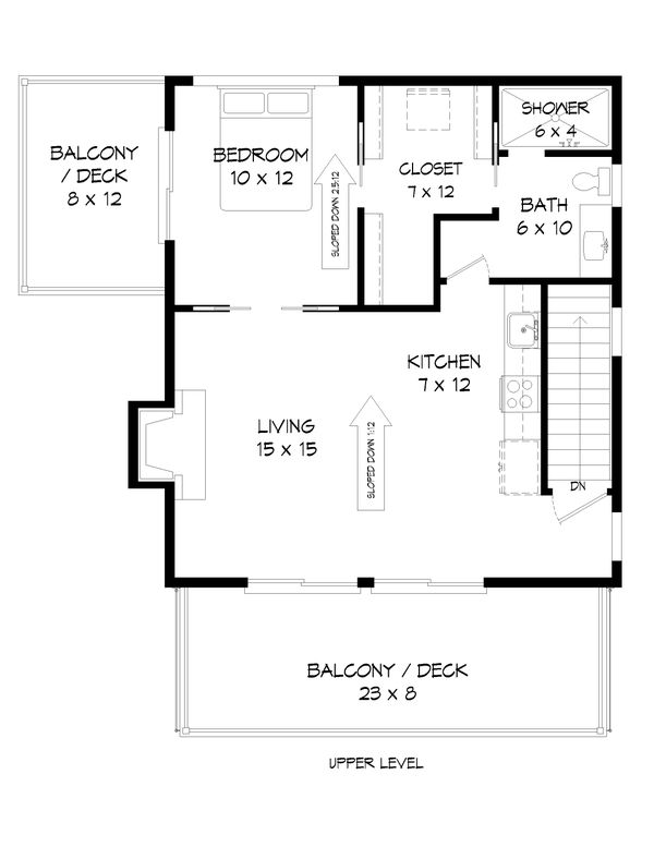 House Plan Design - Contemporary Floor Plan - Upper Floor Plan #932-296
