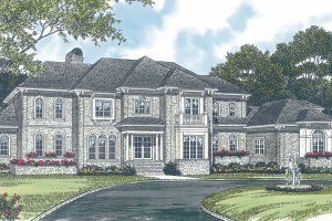 Dream House Plan - European Exterior - Front Elevation Plan #453-52
