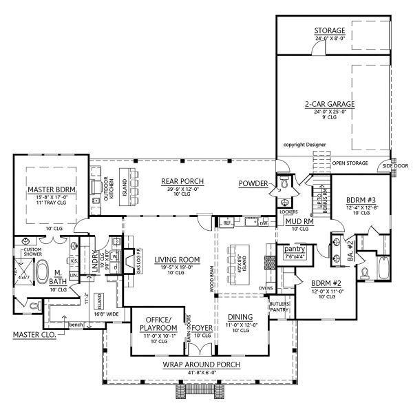Home Plan - Farmhouse Floor Plan - Main Floor Plan #1074-4