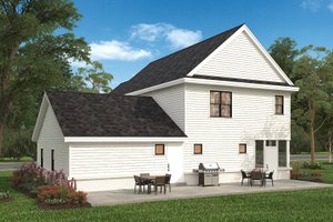 Exterior - Rear Elevation for Country House Plan #497-66 - 3 bed, 2.5 bath