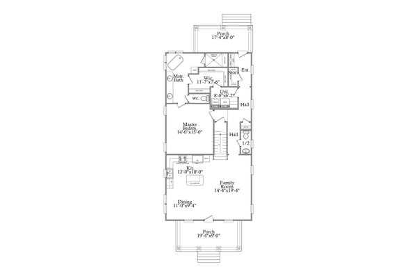 Traditional Floor Plan - Main Floor Plan #69-418