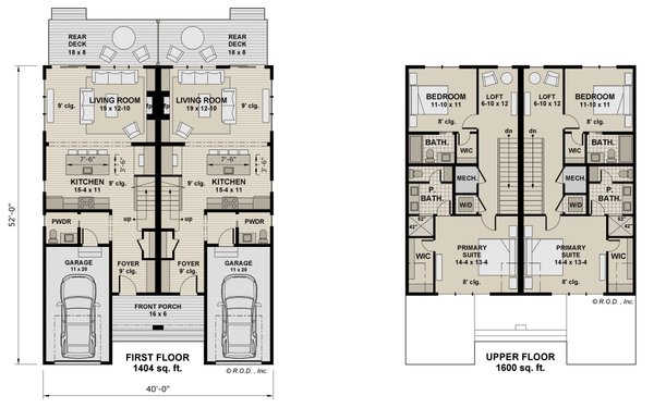 Craftsman Floor Plan - Main Floor Plan #51-1313