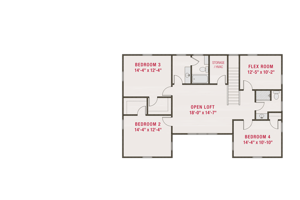 House Blueprint - Farmhouse Floor Plan - Upper Floor Plan #461-118