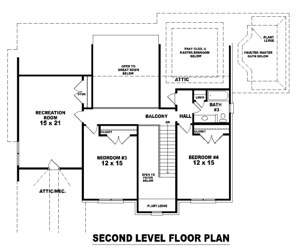 European Floor Plan - Upper Floor Plan #81-1226