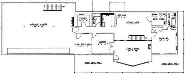 Modern Floor Plan - Lower Floor Plan #117-172