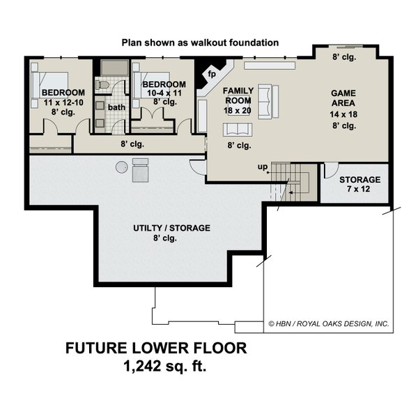 Dream House Plan - Craftsman Floor Plan - Lower Floor Plan #51-1181