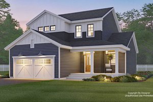 House Blueprint - Craftsman Exterior - Front Elevation Plan #51-1472