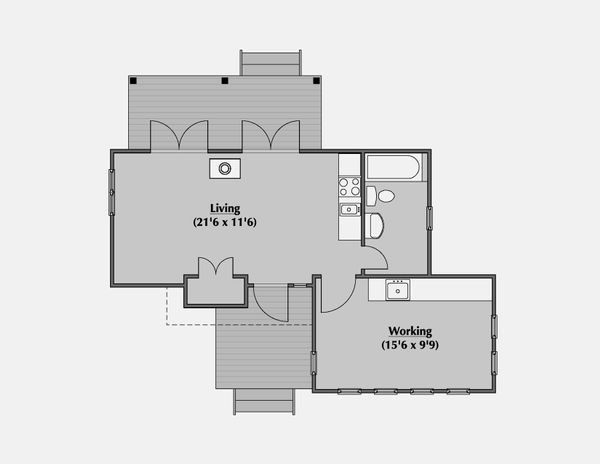 Modern Floor Plan - Main Floor Plan #531-4