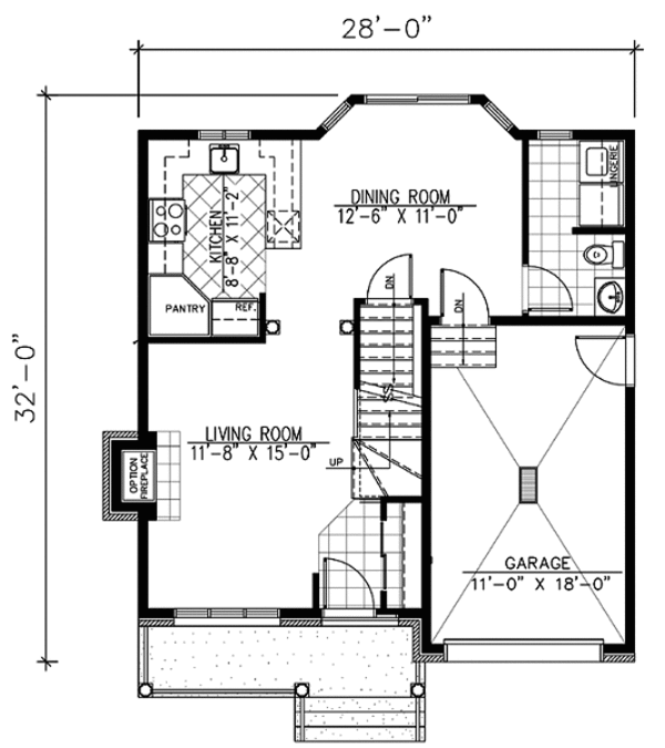 European Floor Plan - Main Floor Plan #138-220