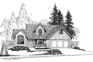 Cottage Exterior - Front Elevation Plan #60-566