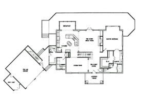 Floor Plan - Main Floor for European House Plan #54-122 - 3 bed, 3.5 bath