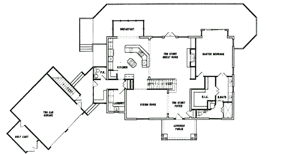 European Floor Plan - Main Floor Plan #54-122