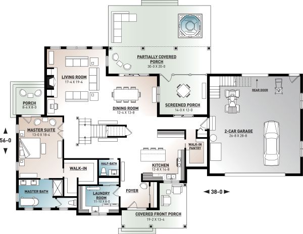 Dream House Plan - Farmhouse Floor Plan - Main Floor Plan #23-2687