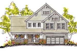 Craftsman Exterior - Front Elevation Plan #20-249