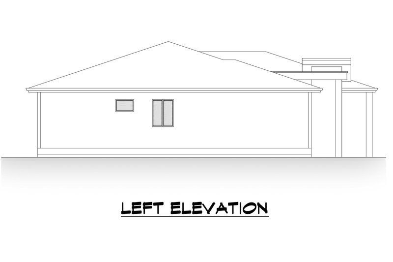 Architectural House Design - Exterior - Other Elevation 3 for Contemporary House Plan #1066-123 - 3 bed, 3.5 bath