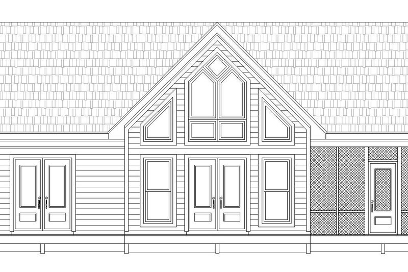 Home Plan - Exterior - Rear Elevation 1 for Country House Plan #932-35 - 2 bed, 2 bath