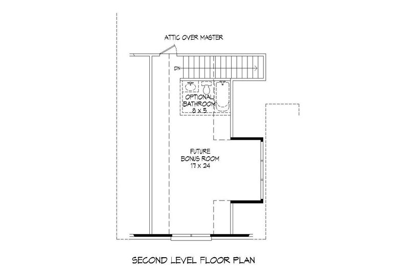 Dream House Plan - Floor Plan - Upper Floor for Modern House Plan #932-554 - 3 bed, 2 bath