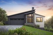 Contemporary Style House Plan - 4 Beds 4 Baths 3055 Sq/Ft Plan #124-1461 Exterior 