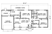 Adobe / Southwestern Style House Plan - 3 Beds 2 Baths 1931 Sq/Ft Plan #1-1380 