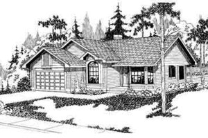 Ranch Exterior - Front Elevation Plan #124-102