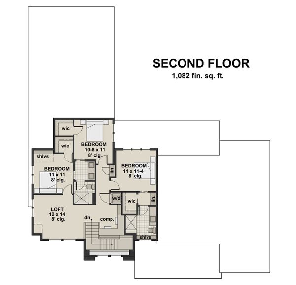 Home Plan - Farmhouse Floor Plan - Upper Floor Plan #51-1139