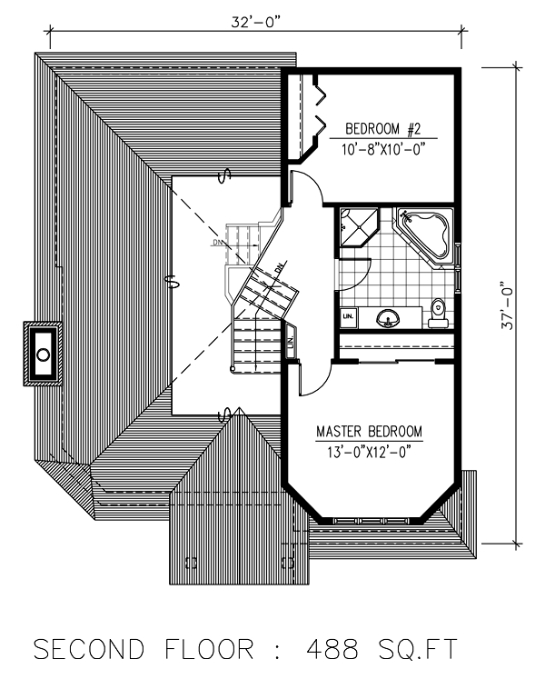 European Floor Plan - Upper Floor Plan #138-388