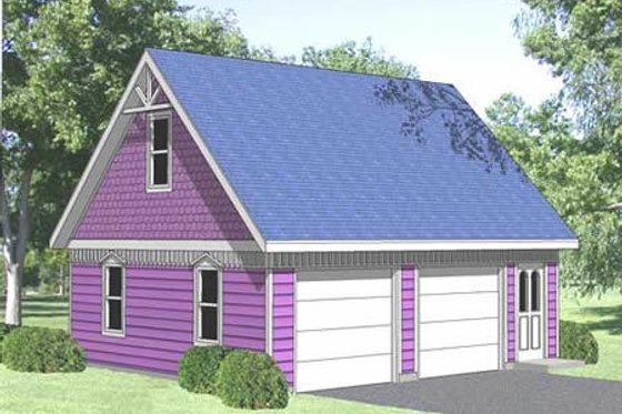 Exterior - Front Elevation for Traditional House Plan #116-135, 0 bath