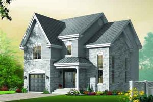 European Exterior - Front Elevation Plan #23-582