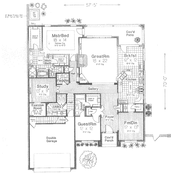 European Floor Plan - Main Floor Plan #310-381