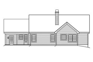 Exterior - Rear Elevation for Traditional House Plan #57-362 - 4 bed, 2.5 bath