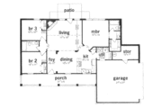 House Plan - 3 Beds 2 Baths 1278 Sq/Ft Plan #36-307 