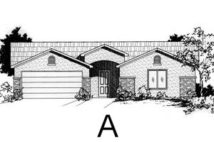 Exterior - Other Elevation for Adobe / Southwestern House Plan #24-211 - 4 bed, 2 bath