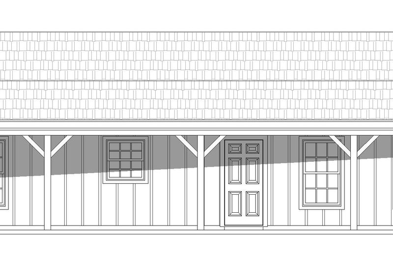 House Blueprint - Exterior - Front Elevation 3 for Traditional House Plan #932-447 - 2 bed, 2 bath