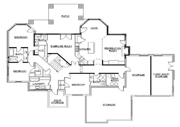 Home Plan - European Floor Plan - Lower Floor Plan #5-399