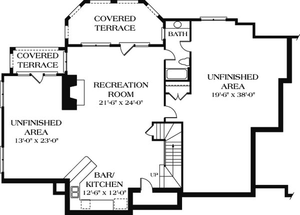 Dream House Plan - European Floor Plan - Lower Floor Plan #453-15
