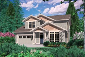 Craftsman Exterior - Front Elevation Plan #48-520