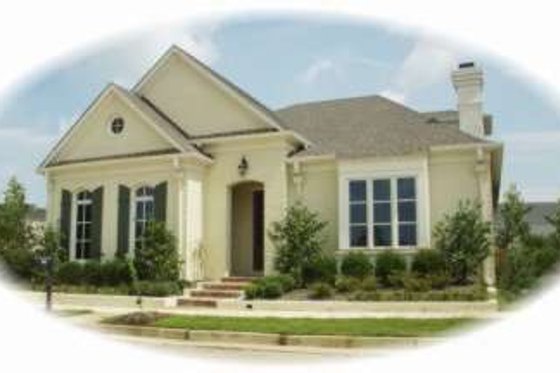 Exterior - Front Elevation for European House Plan #81-1224 - 3 bed, 3 bath