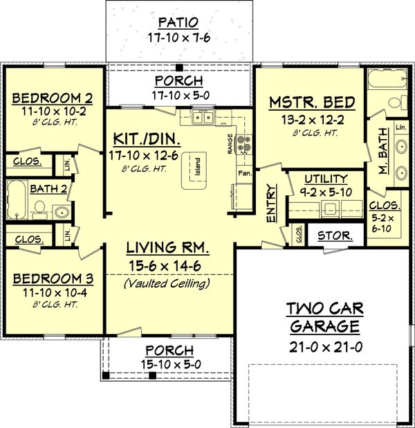 House Design - European Floor Plan - Main Floor Plan #430-58