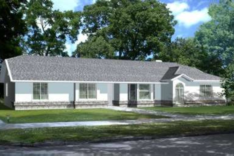 Home Plan - Adobe / Southwestern Exterior - Front Elevation Plan #1-1357